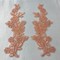 1 Pair Beaded & Corded Floral Lace Applique 10" x 2" Each Side